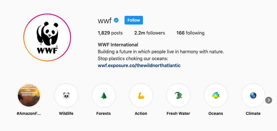 World Wildlife Fund Instagram